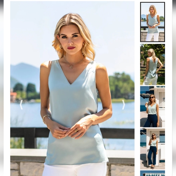 Ravella Amalfi 100% Silk Tank XS - Picture 7 of 7